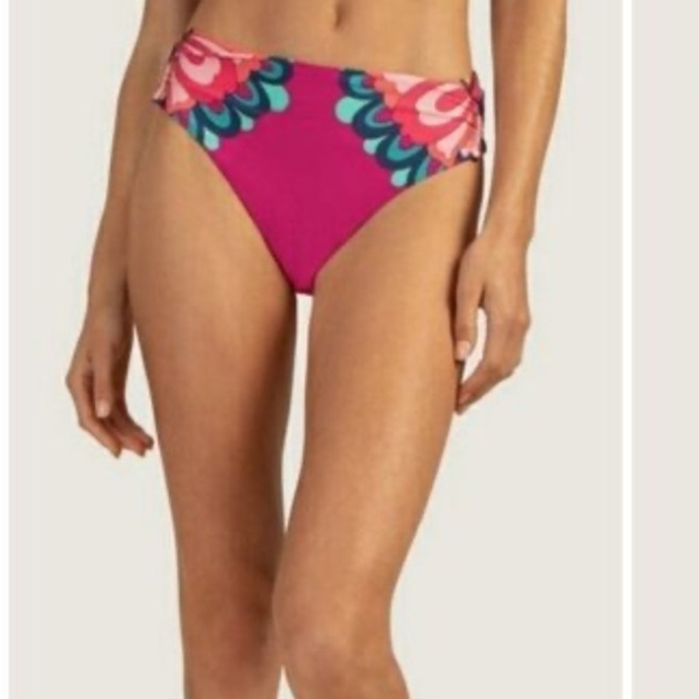 NWT Trina Turk Medallion Floral Pink Swim Bottom 12